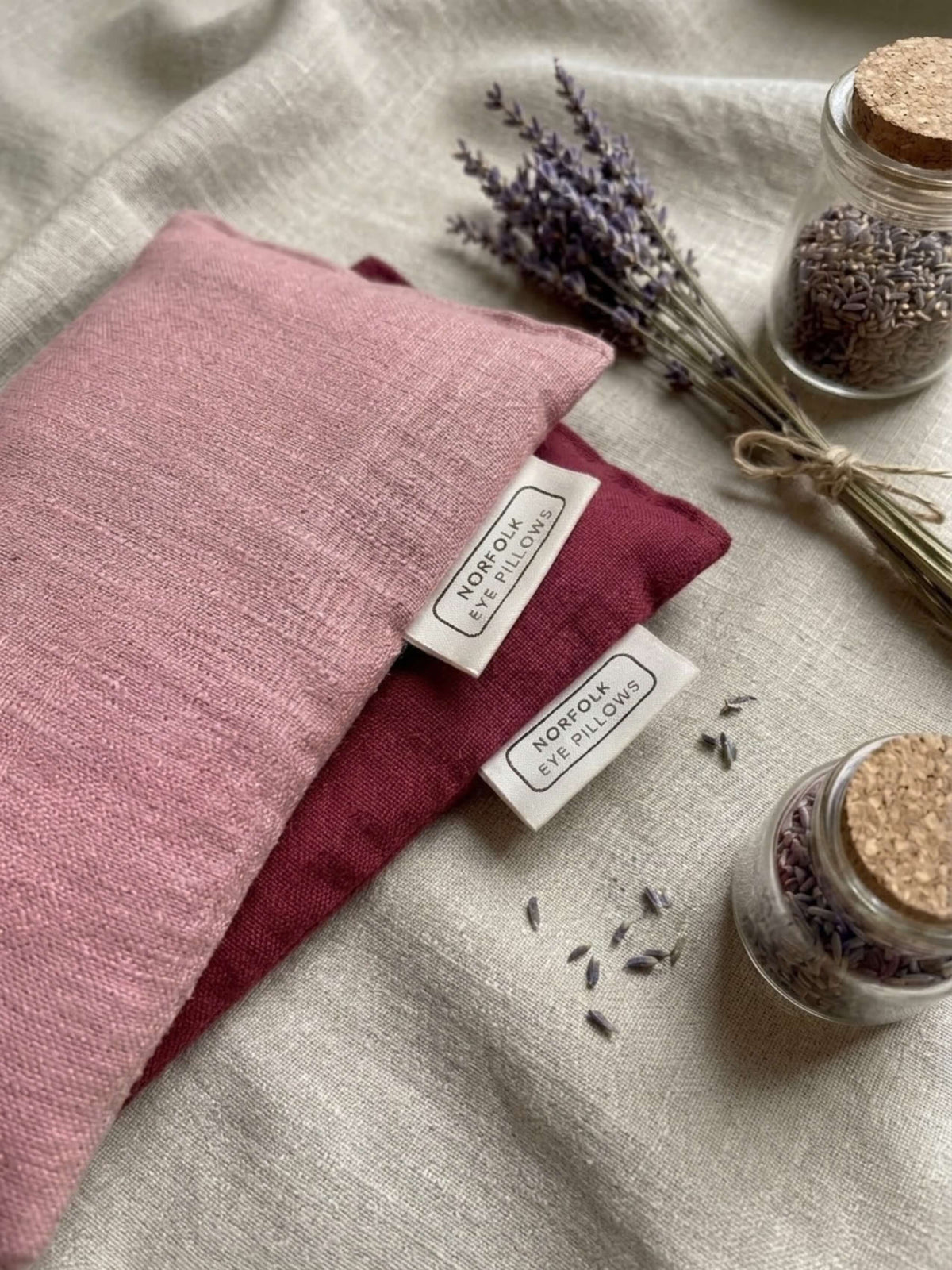 Plain Linen and Lavender Eye Pillow