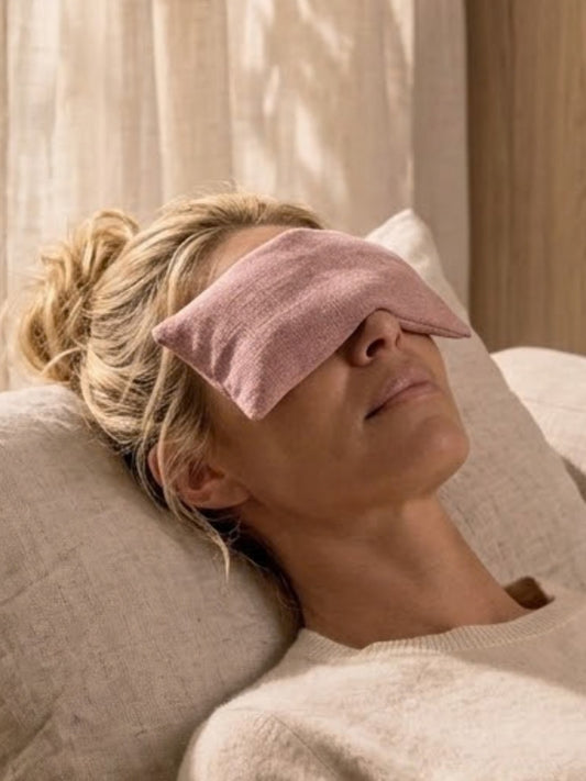 Plain Linen and Norfolk Lavender Eye Pillow